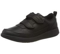 (Black, UK 13.5 Child) Boys Clarks Hook & Loop School Shoes Scape Flare K - H Fit
