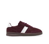 Clarks Women's Seco Speed Burgundy Suede Trainers in Red | Size: 7-Standard Fit Clarks Red 7-Standard Fit