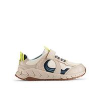 Clarks Selva Hero Kid Cotton Trainers, Riptape in Beige | Size: 12-Wide Fit Clarks Beige 12-Wide Fit