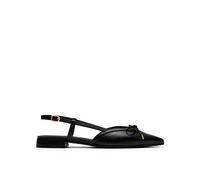 Clarks Women's Sensa15 Bow Black Leather Ballet Pumps, Sling Back | Size: 5-Standard Fit Clarks Black 5-Standard Fit