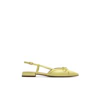 Clarks Sensa15 Leather Bow Flat Pointed Sandals Lime Green