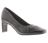 Clarks Seren 55 Womens Black Leather Court Shoes, Size: 6.5