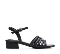Clarks Seren25 Part Leather Sandals In Black Standard Fit Size 4