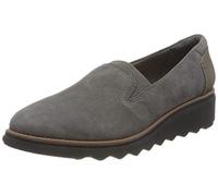 Clarks Sharon Dolly, Women’s Loafers, Grey Suede W Dark Tan World, 5 UK (38 EU)