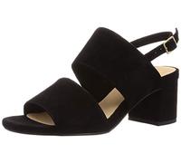 Clarks Sheer 55 Sling Suede Sandals In Black Standard Fit Size 4