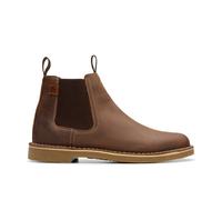 Clarks Men's Shepton Easy Beeswax Leather Chelsea Boots in Brown | Size: 10-Standard Fit Clarks Brown 10-Standard Fit