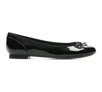 Clarks Womens Couture Bloom Black Patent Ballet Pumps,Slip Ons Patent Smart