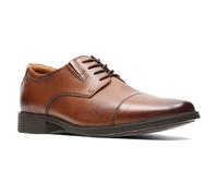 Clarks Tilden Cap men Oxford Flat, Dark Tan Lea, 6 UK (39.5 EU)