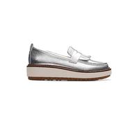 Clarks Silver Metallic Orianna W Loafer Shoes Silver