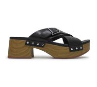Clarks Sivanne Walk Leather Women's Comfort Sandals - Black - Size:UK 4