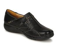 Clarks Un Loop Womens Black Leather, 4
