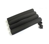 Clarks Soft Foam Grips - 4 x 220mm Easy-Fit Foam Bike Handlebar Grips with Cushioned Grip and Black End Caps for Sport and Recreational Cyclists