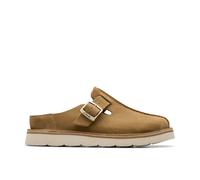 Clarks Solsbury Mule Dark Sand Suede Mules,slip Ons In Beige Beige