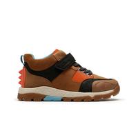 Clarks Steggy 2 Glow Kid Tan Riptape, High Tops, Trainers in Brown | Size: 2.5-Wide Fit Clarks Brown 2.5-Wide Fit