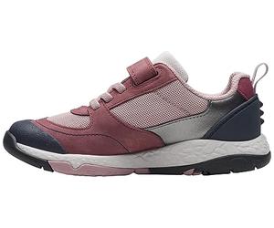 Clarks SteggyStrideK. Sneaker, Berry Leather, 10.5 UK Child