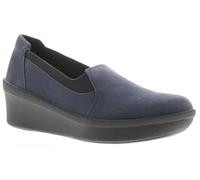 Clarks Step Rose Moon Womens Wedges Navy 4 UK