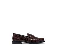 Clarks Straven2 Penny Brown Croc Brown