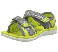 Clarks Surfing Tide T Sandal, Yellow Textile, 5 UK Child