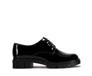 Clarks Teala Lace Leather Shoes in Black Patent Standard Fit Size 4