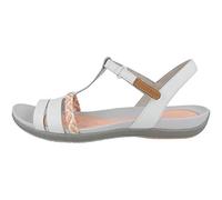 Clarks Tealite Grace Leather Sandals In White Standard Fit Size 4½