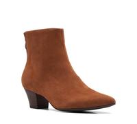 Clarks Women's Teresa Fashion Boot, Dark Tan Suede, 6.5 UK