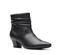 Clarks Teresa Women's Skip Ankle Boot, Black leather, 26.0 cm