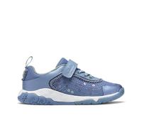 Clarks Tidal Wish Kid Denim Combination Trainers, Riptape in Blue | Size: 2-Wide Fit Clarks Blue 2-Wide Fit