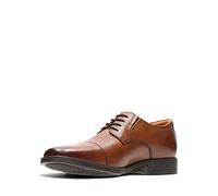 Clarks Tilden Cap men Oxford Flat, Dark Tan Lea, 6 UK (39.5 EU)