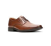 Clarks Mens Tilden Plain Oxford, Dark Tan Lea, 6 UK Wide
