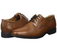 Clarks Mens Tilden Plain Oxford, Dark Tan Lea, 7 UK Wide