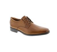 (UK 8.5, Dark Tan (Brown)) Mens Clarks Formal Shoes Tilden Plain - G Fit
