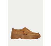 Clarks Torhill Bee Leather Flatform Loafers Tan