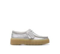Clarks Torhill Bee Metallic Leather Shoe - Silver, Silver, Size 4, Women Ilver