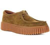 Clarks Torhill Bee Ribbed Outsole Sofe Suede Women Trainer Green Suede UK 3- 8