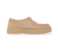 Clarks Torhill Bee Suede Women's Lace Up Shoes - Ecru - Size:UK 4.5
