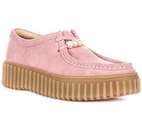 Clarks Womens Torhill Bee Dusty Rose Suede Lace Up