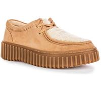 Clarks Torhill Bee Women's Ribbed Outsole Soft Adj Laces Shoes (Sand, UK 5.5)