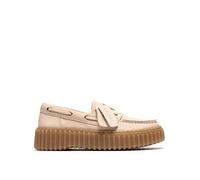 Clarks Torhill Boat Shoes, Off White, Size 6, Women Off White