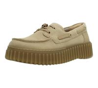 Clarks Torhill Boat Women's Lace-Up Shoes in Blue Suede, beige, 7.5 UK