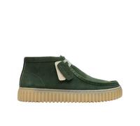 Clarks Torhill Hi Men's Ribbed Outsole Soft Adj Laces Ankle Boots (Green, UK 9.5)