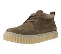Clarks Torhill LaceHi Men's Trainers in Green Suede Leather