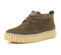 Clarks Torhill LaceHi Men's Trainers in Green Suede Leather, Green, 7 UK