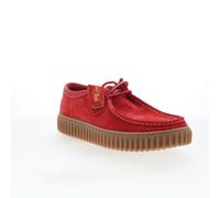 Clarks Torhill LO 26180908 Mens Red Suede Oxfords & Lace Ups Casual Shoes