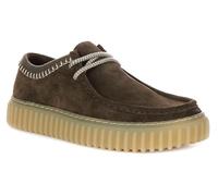 Clarks Torhill Lo Men's Ribbed Outsole Soft Adj Laces Shoes (Olive, UK 12)