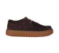 Clarks for man. 26181386 Torhill Lo brown leather shoes (41.5), Flat, Suede, Laces, Casual