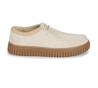 Clarks for man. 26180906 Torhill Lo beige leather shoes (42), Flat, Laces, Casual