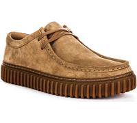 Clarks Torhill Low Top Ribbed Outsole Soft Suede Mens Trainer Sand UK 7 - 12