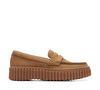 Clarks Torhill Penny Suede Shoes in Standard Fit Size 5.5 Brown