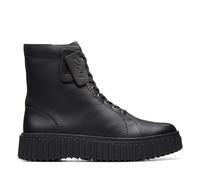 Clarks Torhill Rise Leather Boots In Black