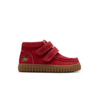Clarks Torhill Toddler Red Ankle Boots, Riptape, Torhill | Size: 4-Wide Fit Clarks Red 4-Wide Fit